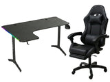 Gaming Table L2L LEFT 160CM & Faron Gaming Chair PVC Black