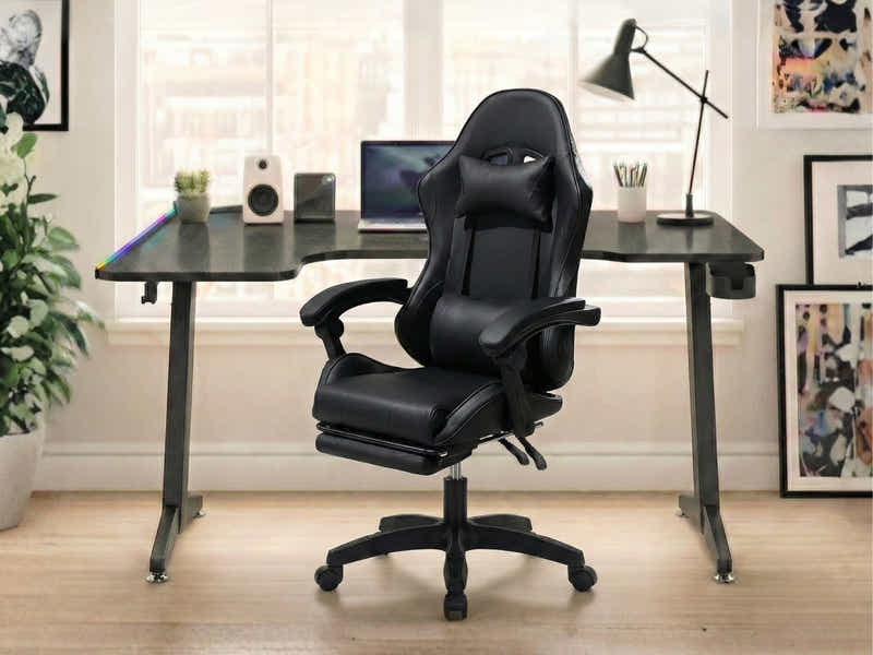 Gaming Table L2L LEFT 160CM & Faron Gaming Chair PVC Black