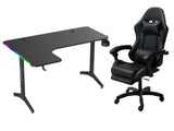Gaming Table L2L LEFT 160CM & Nicola Gaming chair PVC Black