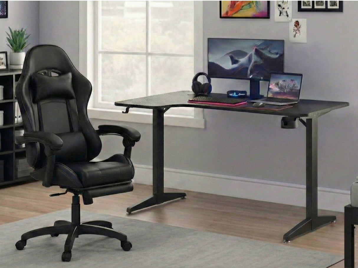 Gaming Table L2L LEFT 160CM & Nicola Gaming chair PVC Black
