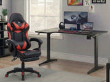 Gaming Table L2L LEFT 160CM & Nicola Gaming chair PVC Black+Red