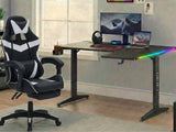 Gaming Table L2R Right 160CM & Faron Gaming Chair PVC White