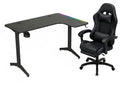 Gaming Table L2R Right 160CM & Nicola Gaming chair PVC Black