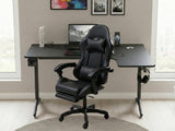 Gaming Table L2R Right 160CM & Nicola Gaming chair PVC Black (Combo)
