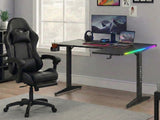 Gaming Table L2R Right 160CM & Nicola Gaming chair PVC Black (Combo)