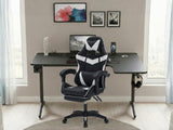 Gaming Table L2R Right 160CM & Nicola Gaming chair PVC Black+White
