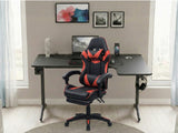 Gaming Table L2R Right 160CM & Nicola Gaming chair PVC Black+Red