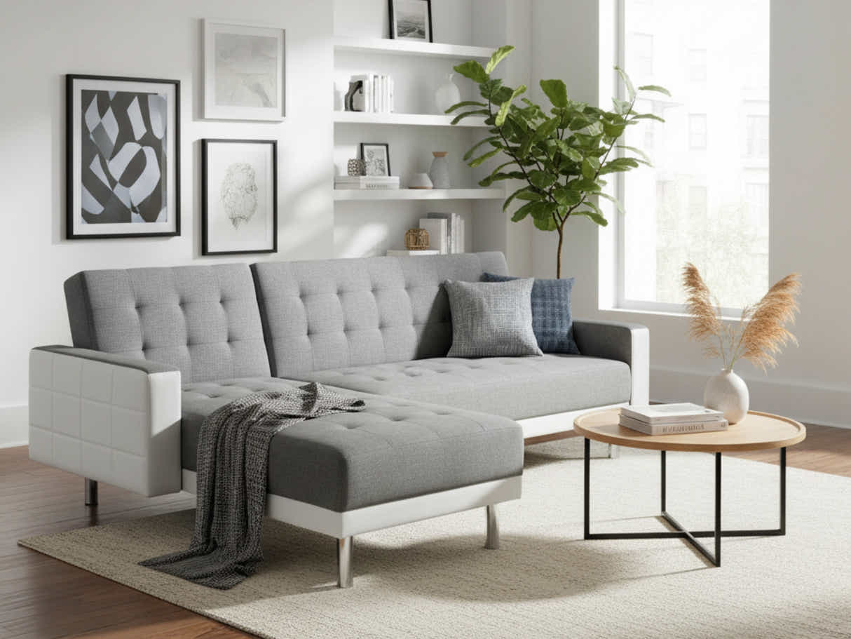 Klika Sofa Bed - Grey and White