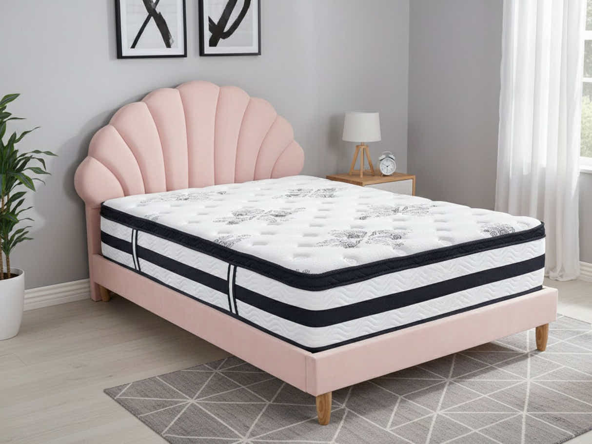 Ariel Princess Bed & Euro Top Mattress K34 - Double