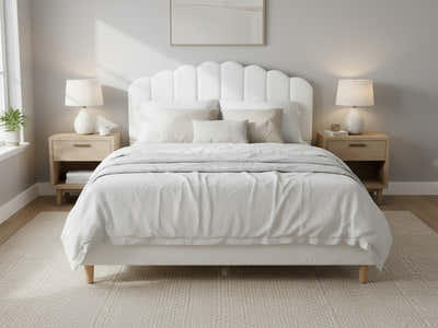 DS Shelley Boucle Bed Frame - Queen