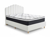 Shelley Boucle Bed Frame & Euro Top Mattress J32 - Queen
