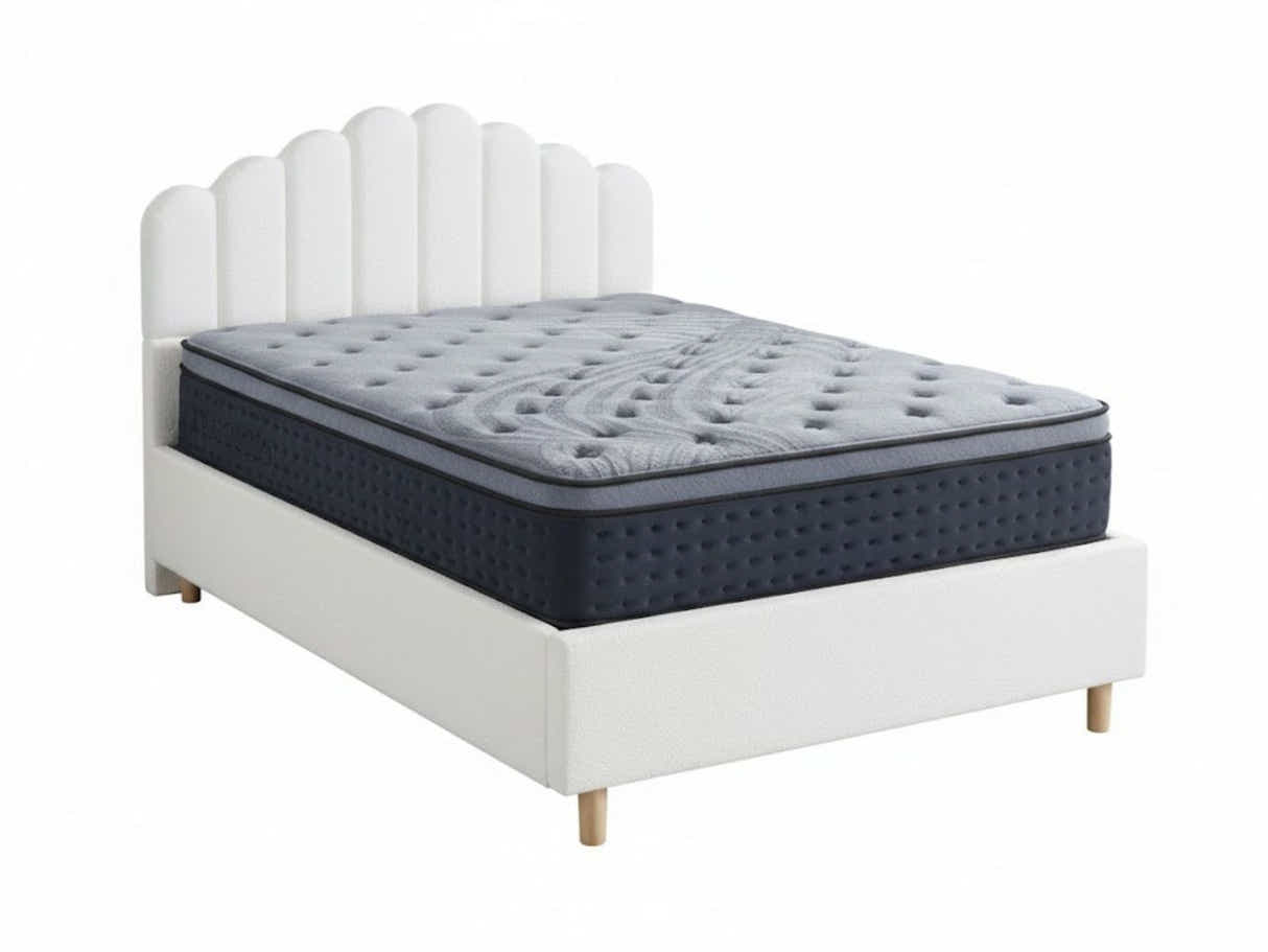 Shelley Boucle Bed Frame & Euro Top Mattress B34 - Queen