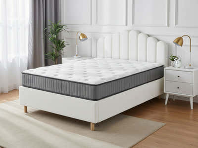 Shelley Boucle Bed Frame & FIRM23 Mattress - Queen (Combo)