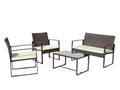 Thea 4-Piece Outdoor Set - Brown & White