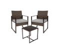 Livonia Outdoor Rattan Set - Brown & Grey