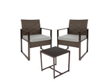 Livonia Outdoor Rattan Set - Brown & Grey