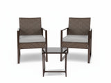 Livonia Outdoor Rattan Set Brown PE rattan