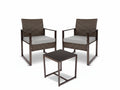 Livonia Outdoor Rattan Set - Brown + Grey