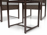 Livonia Outdoor Rattan Set Brown PE rattan