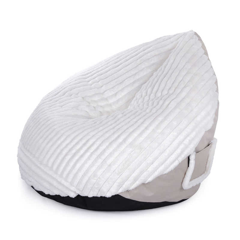 Leaf-Shaped Foam Bag Chair - White