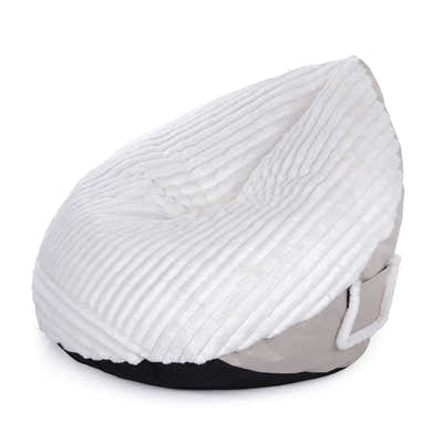 Leaf-Shaped Foam Bag Chair - White