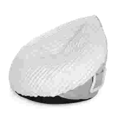 Leaf-Shaped Foam Bag Chair - White