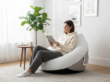 Leaf-Shaped Foam Bag Chair - White