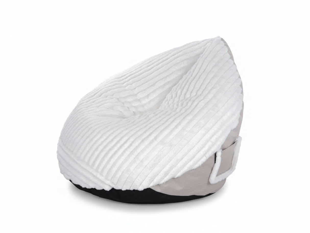Leaf-Shaped Foam Bag Chair - White