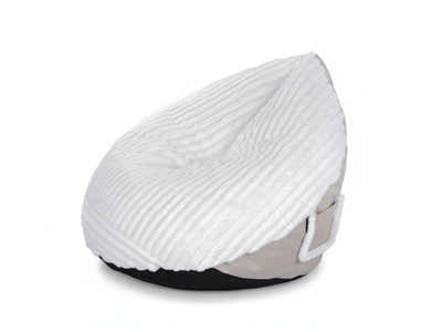 Leaf-Shaped Foam Bag Chair - White