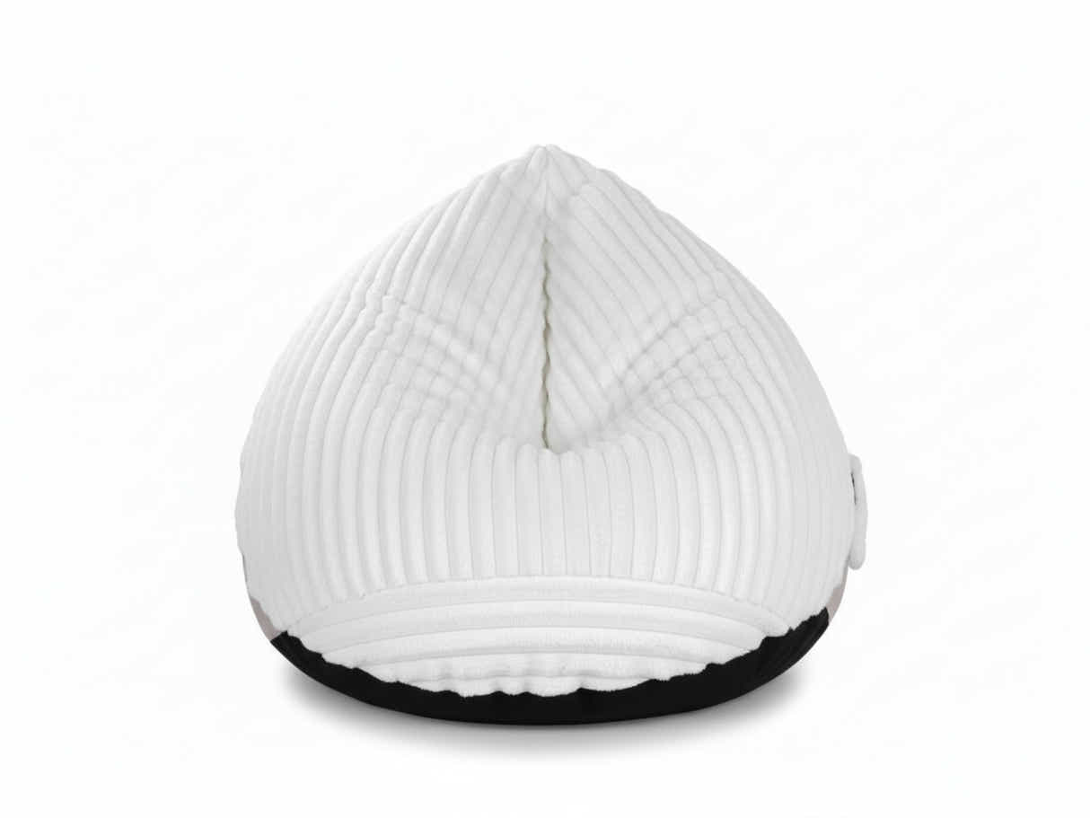 Leaf-Shaped Foam Bag Chair - White