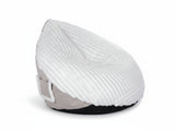 Leaf-Shaped Foam Bag Chair - White