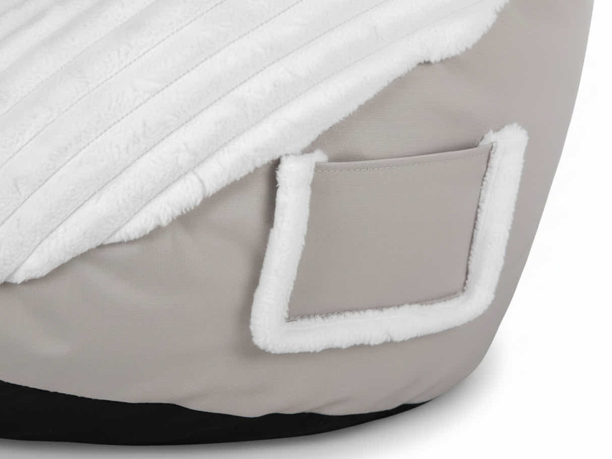 Leaf-Shaped Foam Bag Chair - White