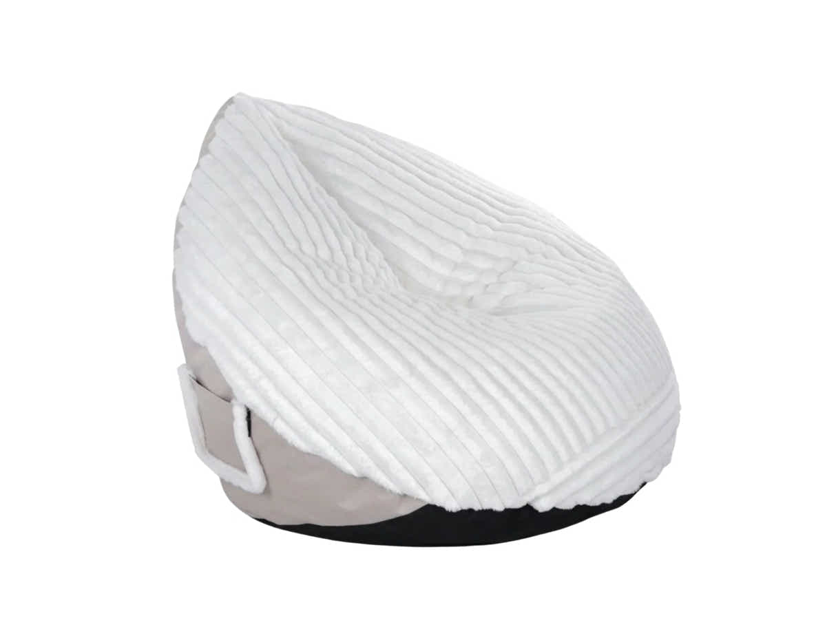 Leaf-Shaped Foam Bag Chair - White