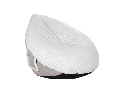 Leaf-Shaped Foam Bag Chair - White
