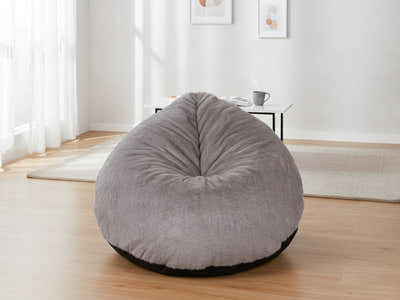 Leaf-Shaped Foam Bag Chair - Brown