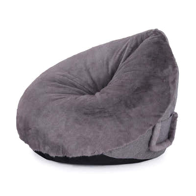 Leaf-Shaped Foam Bag Chair - Grey