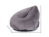 Leaf-Shaped Foam Bag Chair - Grey