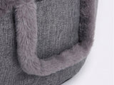 Leaf-Shaped Foam Bag Chair - Grey