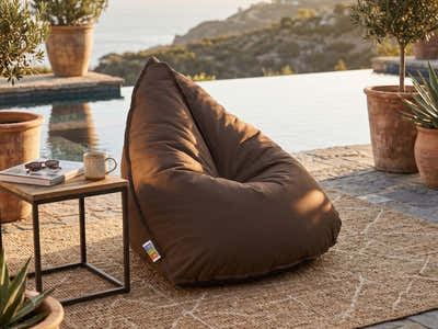 Outdoor Triangle Foam Bag Chair - Brown