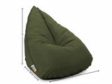 Outdoor Triangle Foam Bag Chair - Olive Green