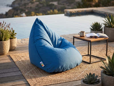 Outdoor Triangle Foam Bag Chair - Blue