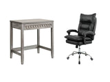 Home & Office Desk With Storage Drawer & New Markus Office Chair with Footrest PU Black (Combo)