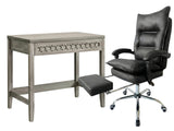 Home & Office Desk With Storage Drawer & New Markus Office Chair with Footrest PU Black