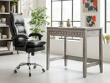 Home & Office Desk With Storage Drawer & New Markus Office Chair with Footrest PU Black (Combo)