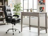 Home & Office Desk With Storage Drawer & New Markus Office Chair with Footrest PU Black