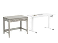 Home & Office Desk With Storage Drawer & Height Adjustable Desk Set LK All White