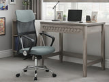 Home & Office Desk With Storage Drawer & Meshmallow Office Chair 001 grey (Combo)