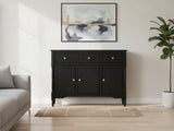 Wood Buffet Table with Drawers & Cabinets - 105 cm