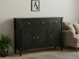 Wood Buffet Table with Drawers & Cabinets - 105 cm