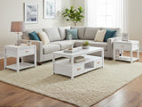 3-Piece Solid Wood Coffee Table Set - White